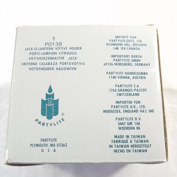 JACK-O-LANTERN Partylite Candle Holder/Orange Cranberry Tealights - Picture 8 of 8